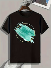 Pattern Print Men's Graphic T-shirt for Summer