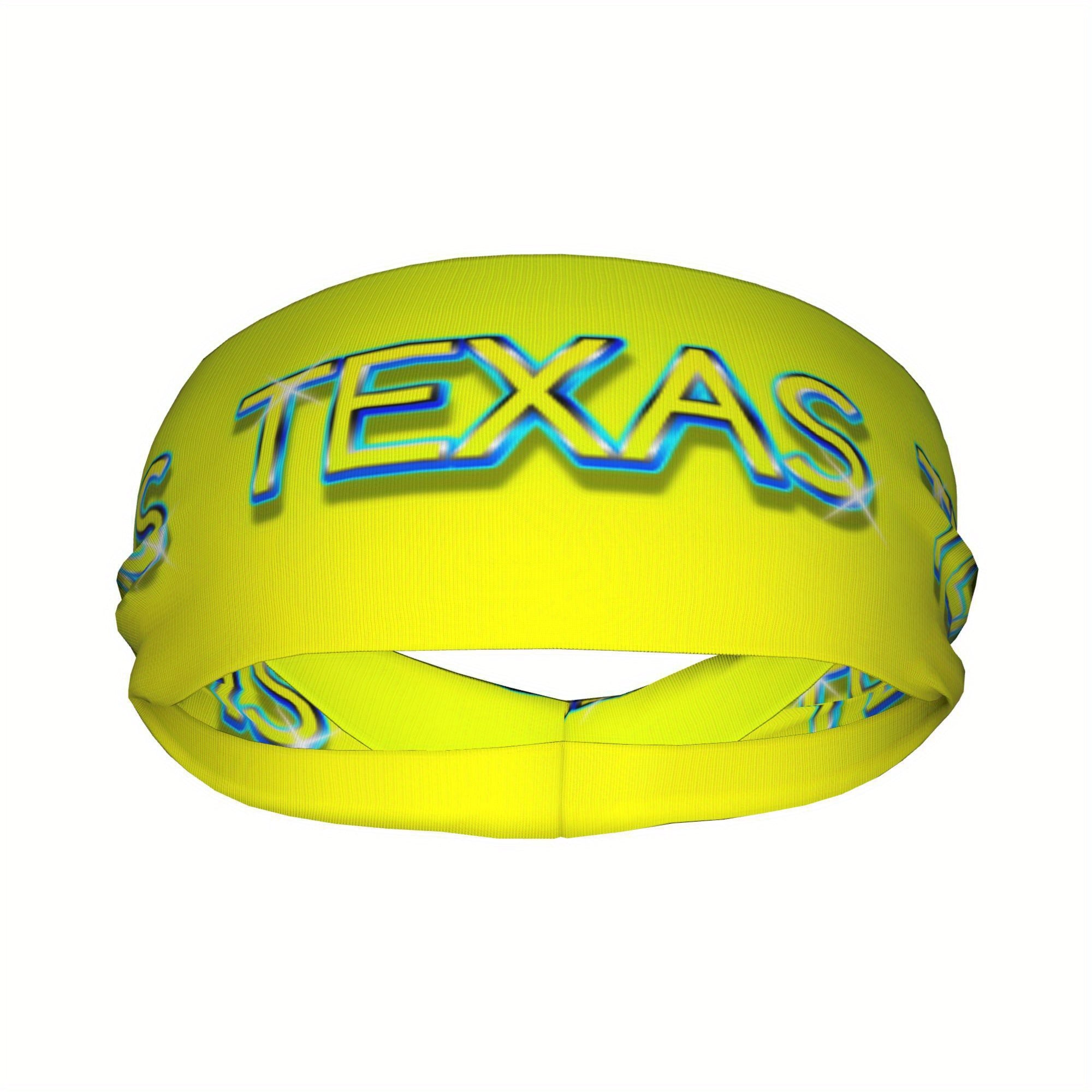 Texas Graffiti Neon Yellow Unisex Sports Headband