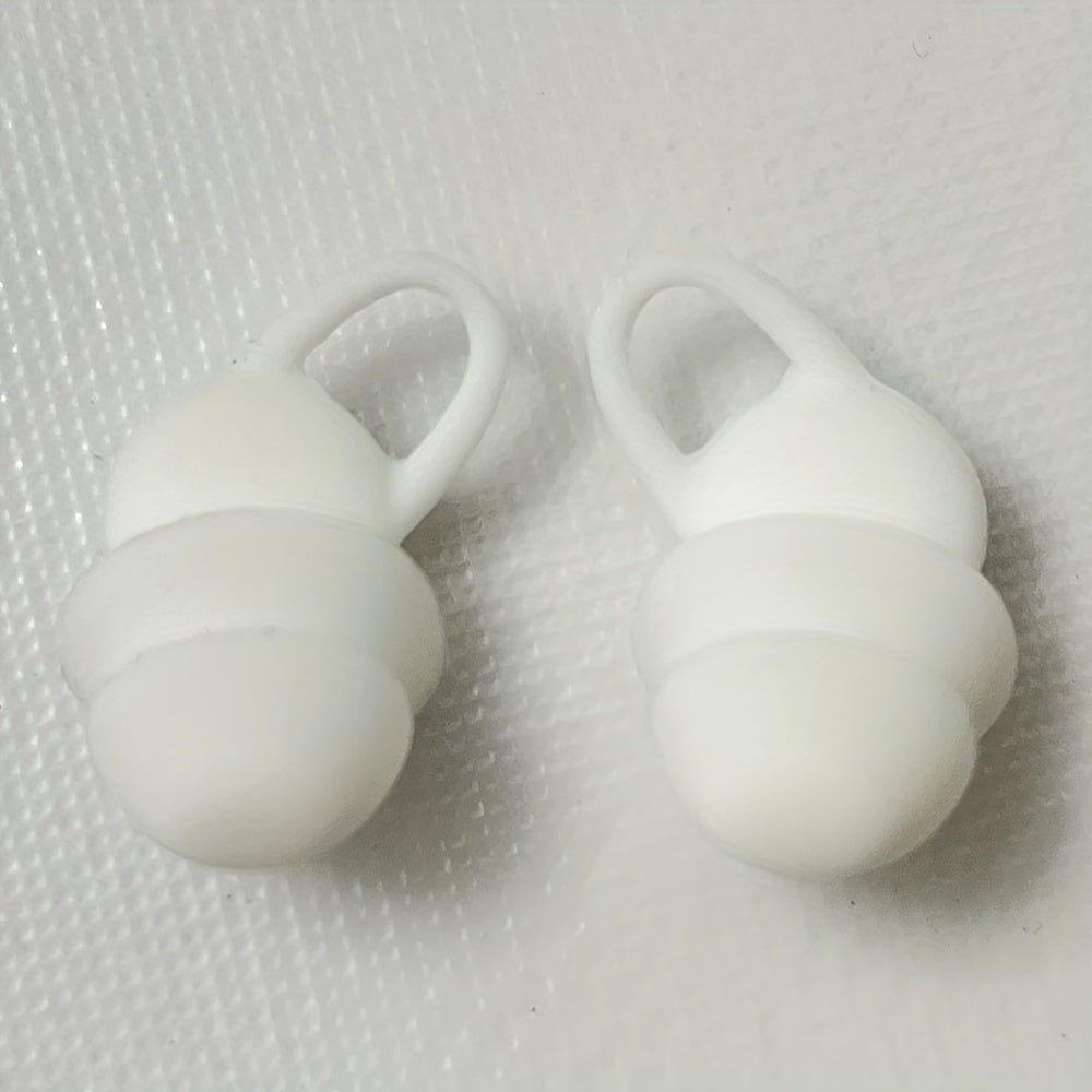 Reusable Soft Ear Plugs Double Layer Silicone Earplugs for Sleeping and Swimming