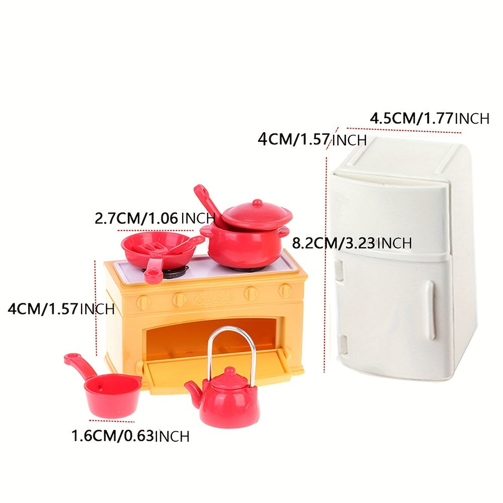Forest Family Children's Mini Doll House Kitchen Furniture Set