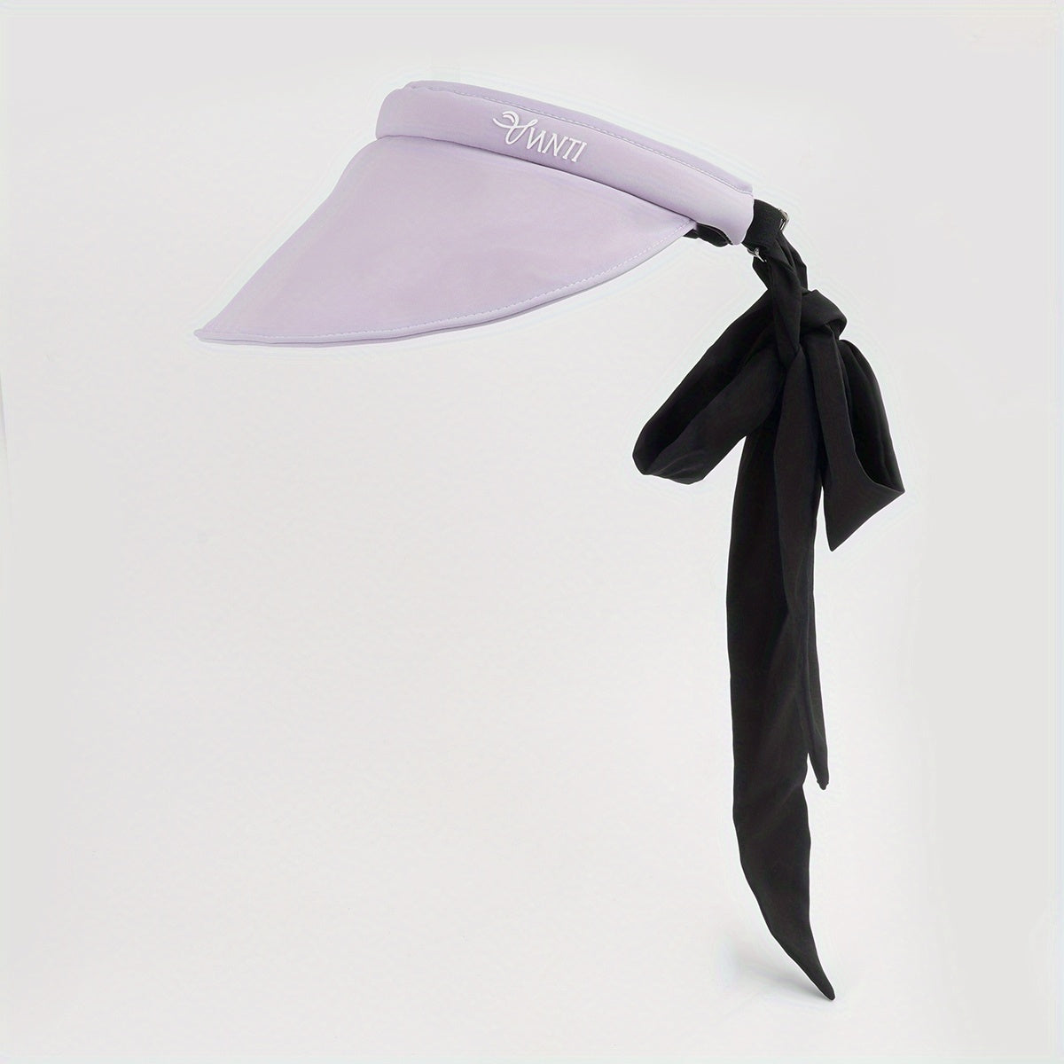 Solid Visor Hat With Detachable Ribbon Sunscreen Golf Cap