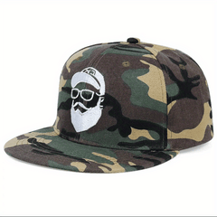 Bearded Man Embroidery Snapback Hat Hip Hop Baseball Cap