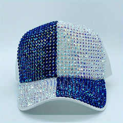 Sparkly Rhinestone Baseball Cap for Women