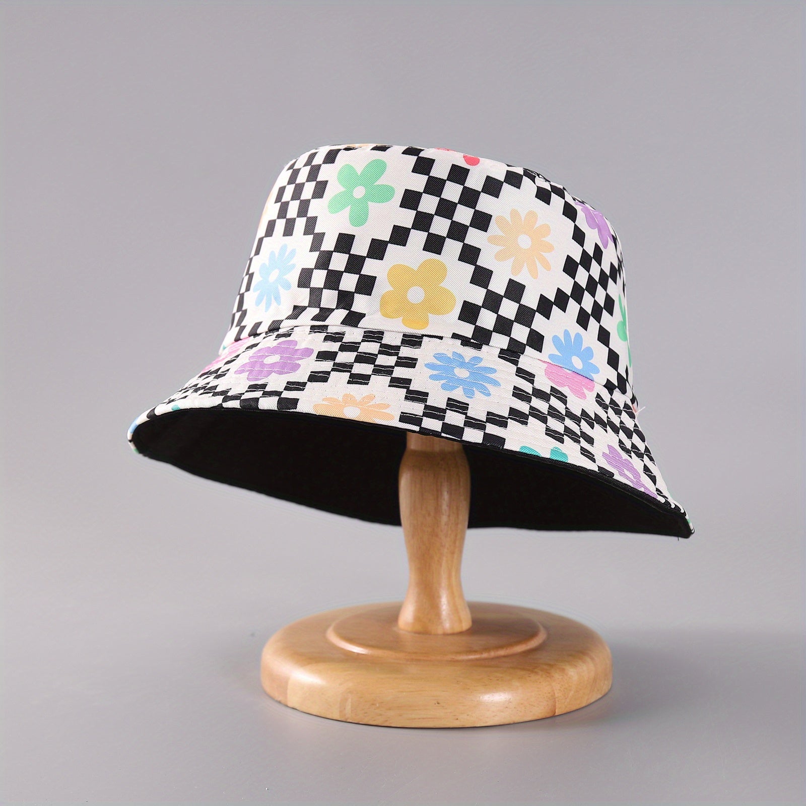 Floral Bucket Hat Reversible Basin Hat Lightweight Sunscreen Cap