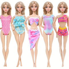 5pcs Doll Swimsuit Set for 11.5in Dolls Pool Beach Swimwear Accessories