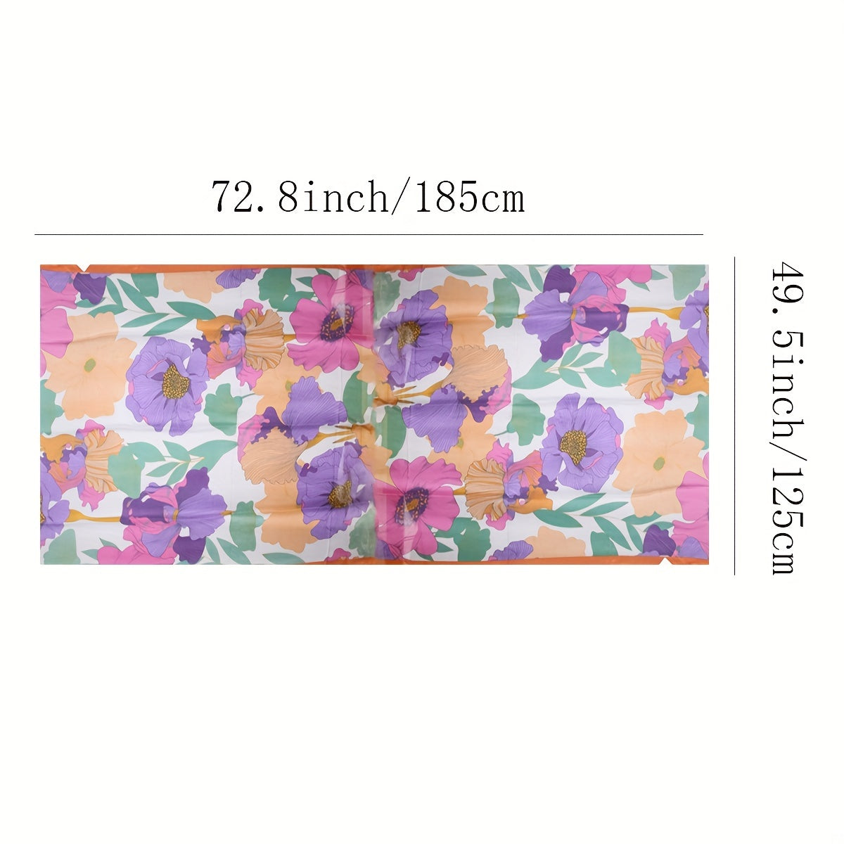 Flower Printed Shawl Long Thin Breathable Scarf Sunscreen Beach Towel