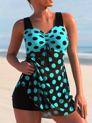 Boho Swimsuit Set Polka Dot Tankini Two Piece Set