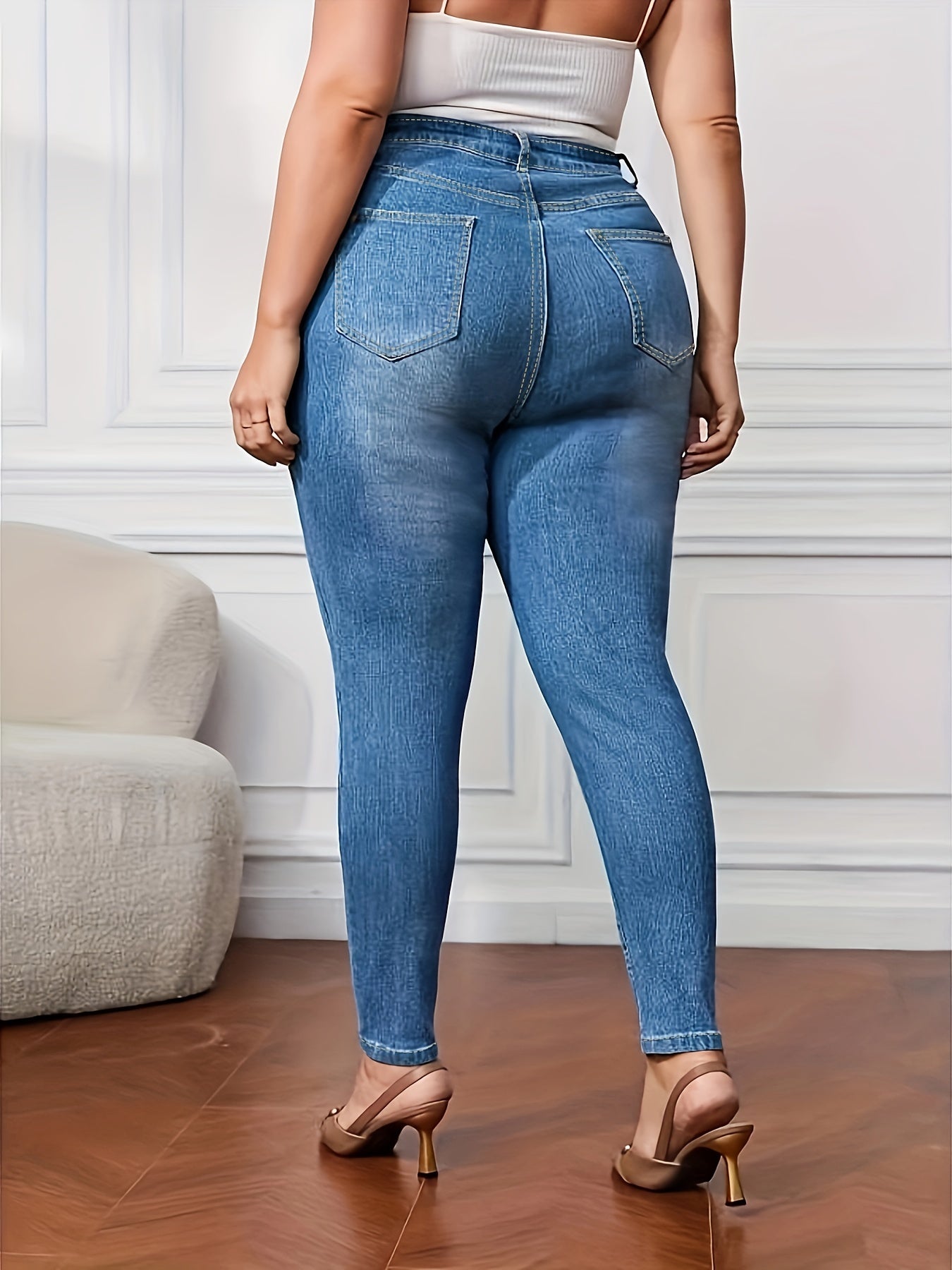 Ripped Skinny Jeans - Stretchy and Stylish