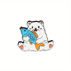 Animal Brooch Set Monkey Octopus Bear Pins for Girls Gift & Decoration