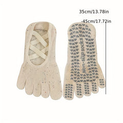 1 Pair Non-slip Cotton Five Toes Socks for Pilates Yoga