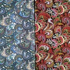 6 Pcs 100% Cotton Cashew Flower Printed Fabric DIY Clothing Mask Material