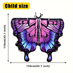 Butterfly Cloak Halloween Props Costume Women's Butterfly Cape