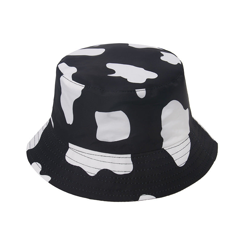 Graffiti Print Double Sided Cow Fisherman Hat