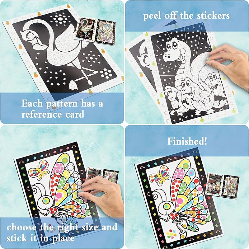 20pcs Funny Puzzle Painting Kits Dot Stickers 10 Different Patterns