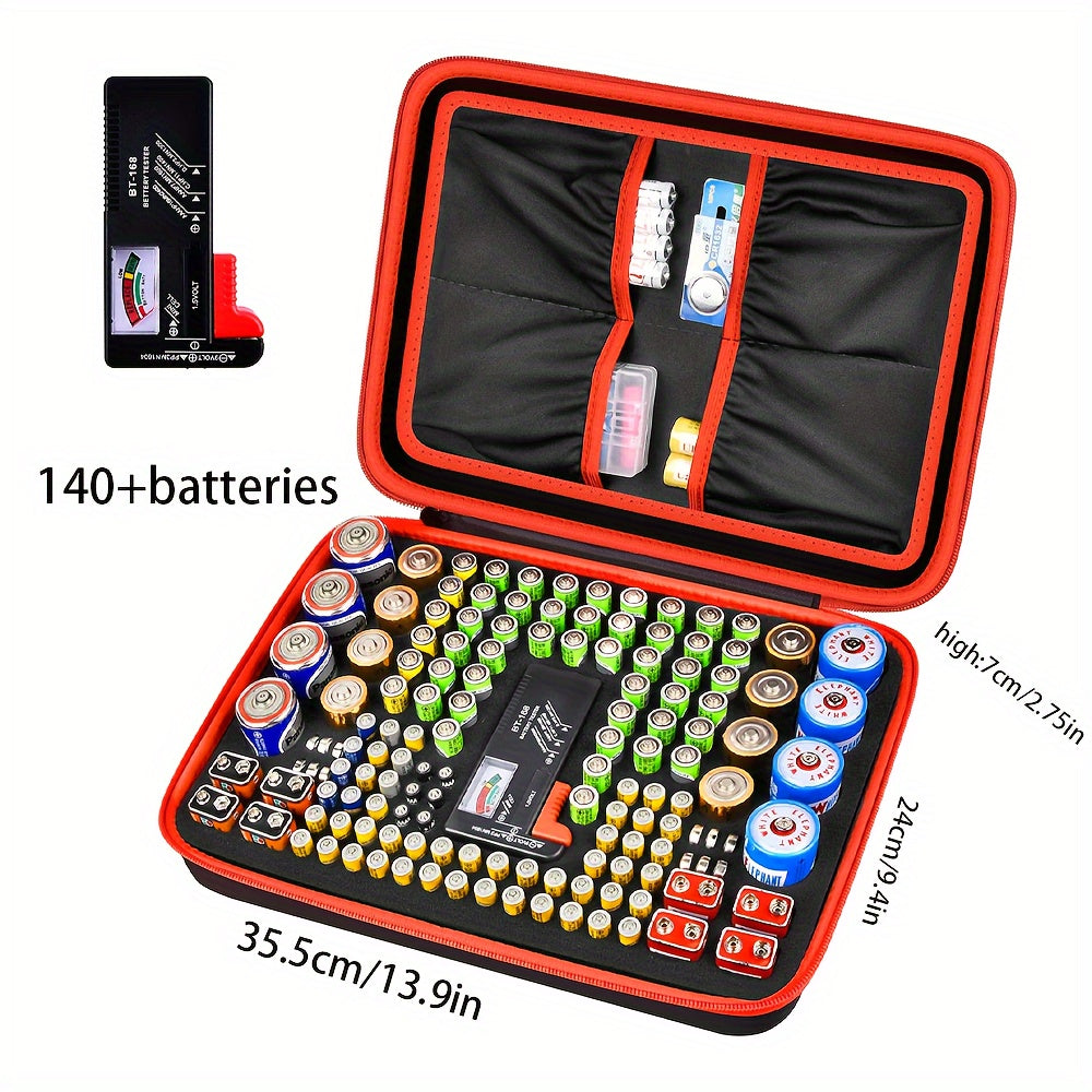 Battery Organizer Storage Box Holds 148 Batteries AA AAA C D 9V