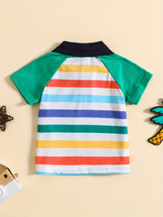 Baby Boys Striped Polo Shirt for Summer