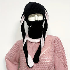 Rabbit Knit Beanie Cartoon Balaclava Windproof Ski Mask