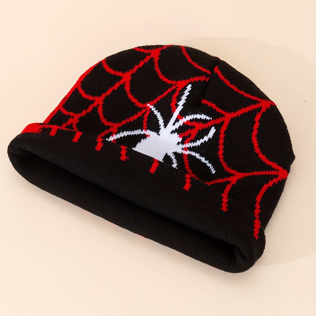 Fashionable Windproof Knit Beanie Hat With Print Autumn Winter Ski Cold Hat