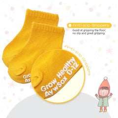 16 Pairs Baby Girls Knit Non Slip Cotton Crew Socks for Summer and Spring