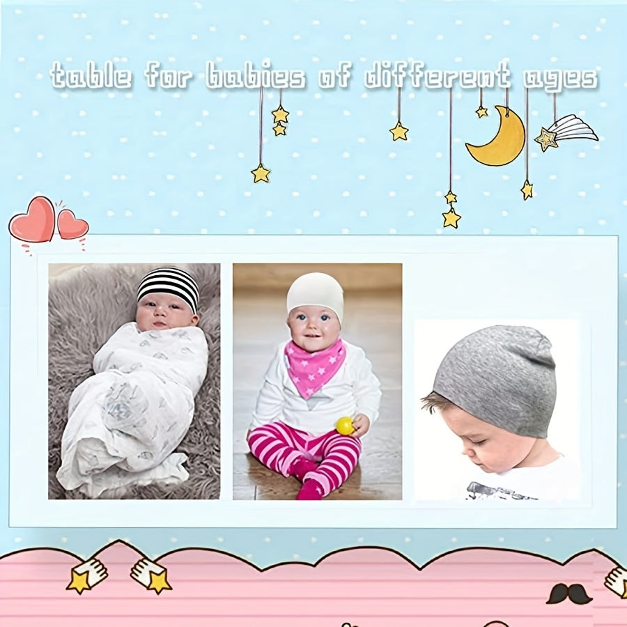 8pcs Baby Hat Soft Knit Cap for Infant Toddler Kids