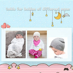 8pcs Baby Hat Soft Knit Cap for Infant Toddler Kids