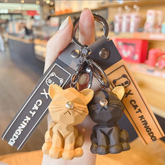 Resin Cat Keychain Cartoon Animal Bag Key Chain