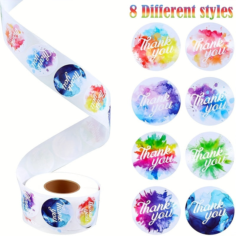 500 Thank You Adhesive Sticker Labels Roll for Crafts Decoration