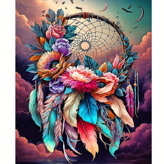 Colorful Feather DIY Paint by Numbers Kit 16x20inches