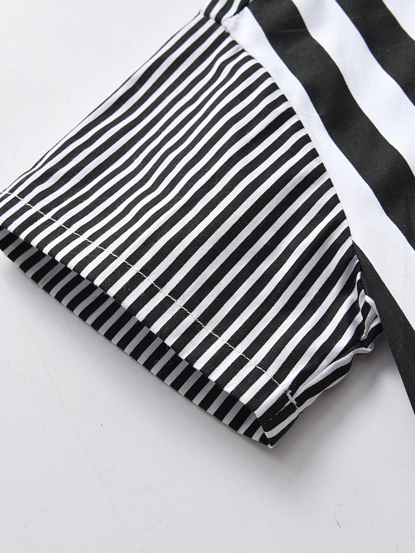 Toddler Boys Striped Graphic Button Pocket Casual Short Sleeve Spliced Shirt Top