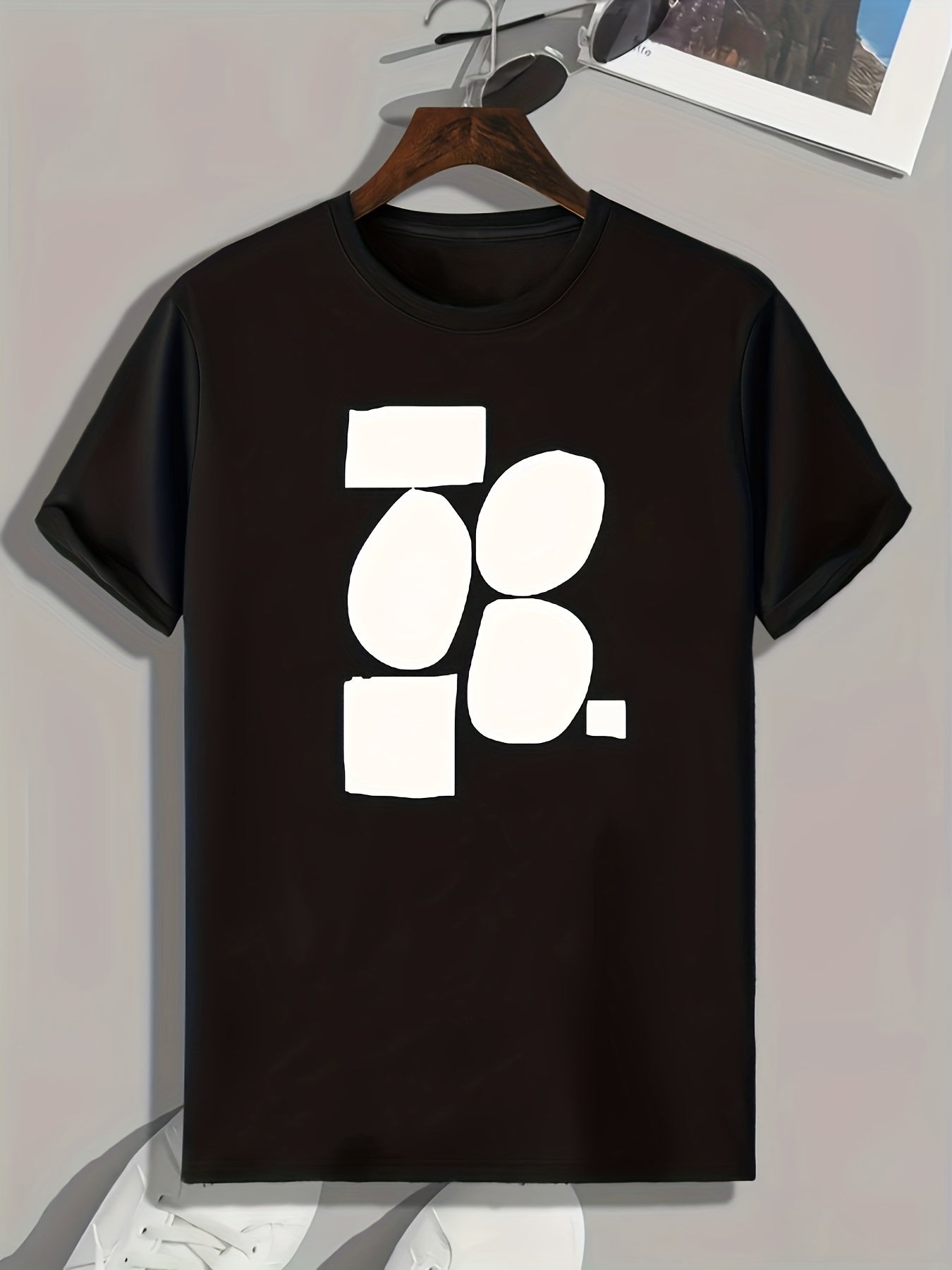 Geometric Pattern Print Men's Sports T-shirt