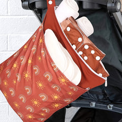 Rainbow Print Waterproof Diaper Storage Bag Mommy Bag