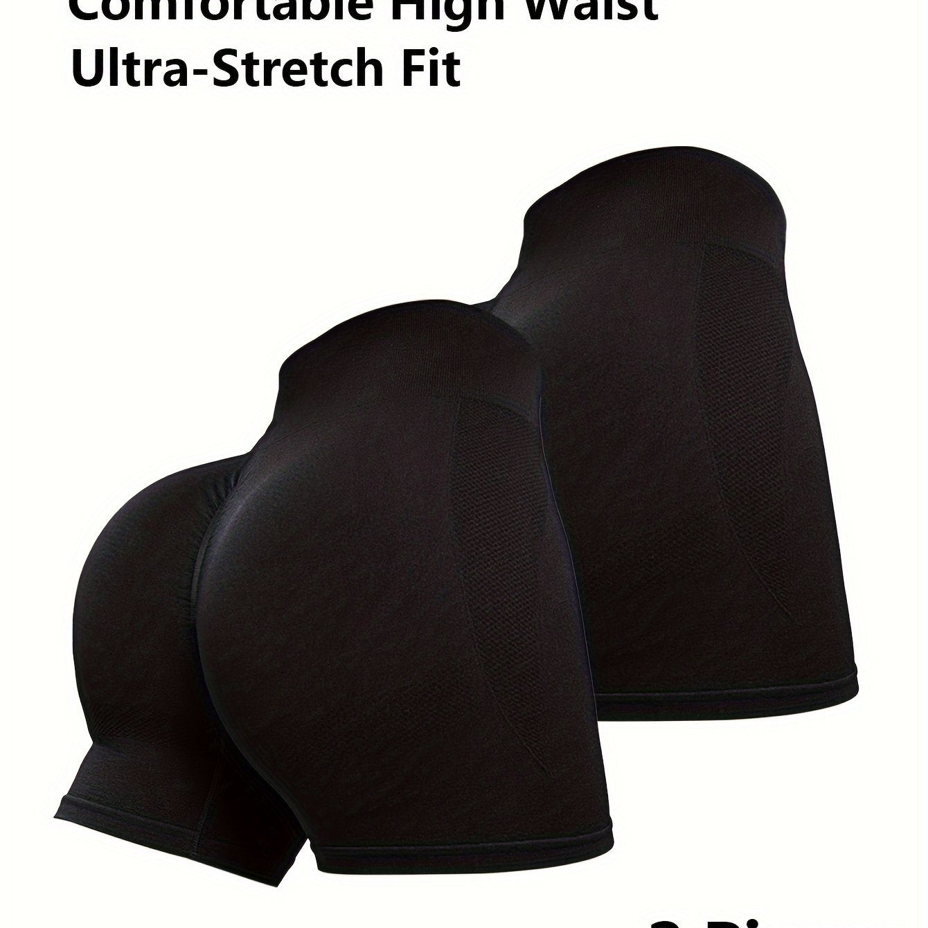 High Stretch Yoga Workout Shorts High Waist Athletic Running Booty Shorts