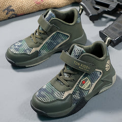 Camouflage Basketball Shoes for Boys Breathable Non Slip Sneakers