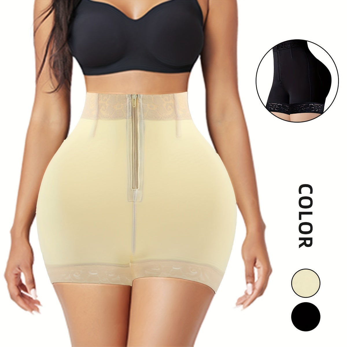 Zipper Butt Lifting Pants Shapewear for Women