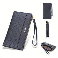 Multifunctional Girls Long Wallet Double Zipper Clutch Bag