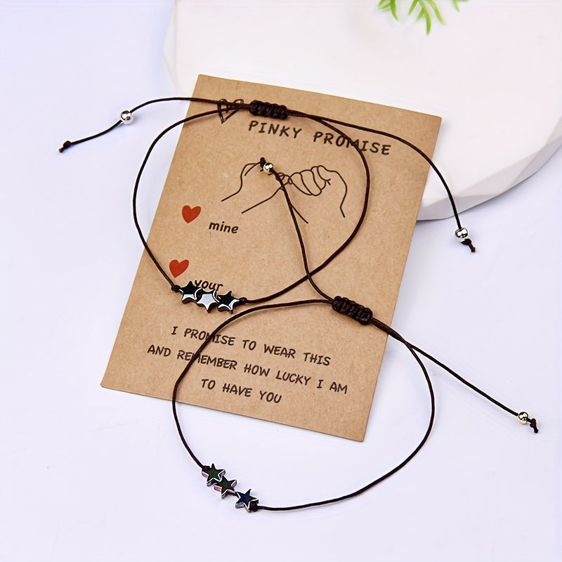 Adjustable Star Bracelet Couple Relationship Bracelet Couple Friendship Gift