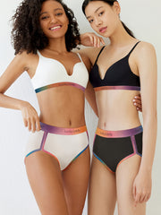 3pcs Letter Print Colorblock Panties Women's Lingerie