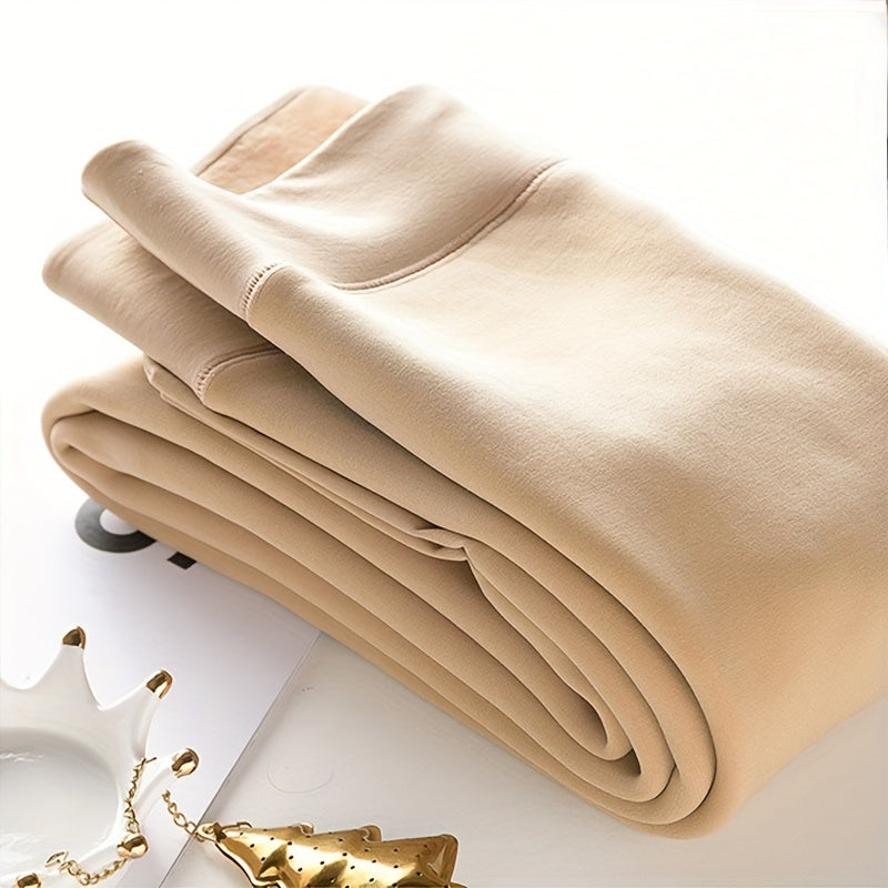 Plush Lined Tights Opaque High Waist Leggings Women's Stockings