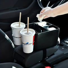 Car Central Storage Box Car Trash Can Car Tissue Box Cup Holder Bin
