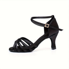 Women's Latin Dance Shoes Cross Strap Kitten Sandals