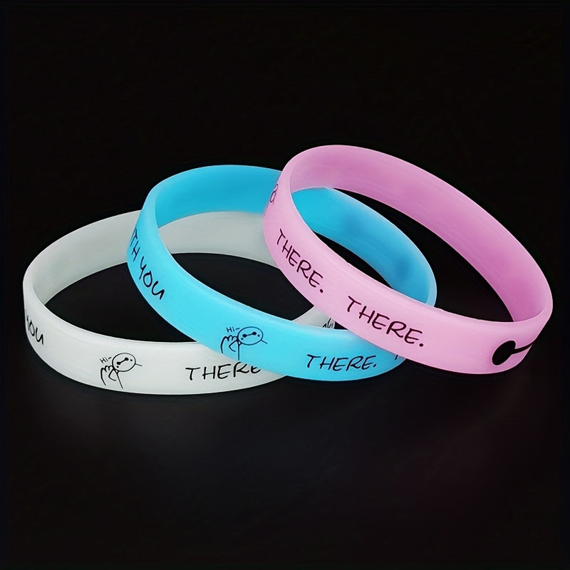 Sporty Style Rubber Wristbands for Teens