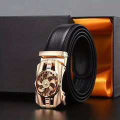 YOORAN Men's Leather Dress Belt & Casual Belts - Micro Adjustable Fit