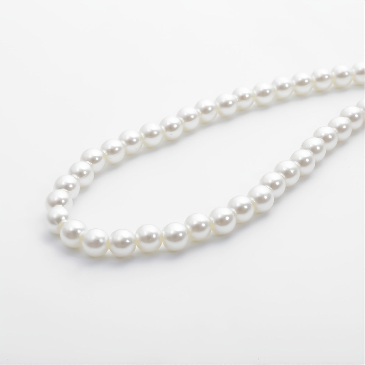 Men's Faux Pearl Beaded Necklace