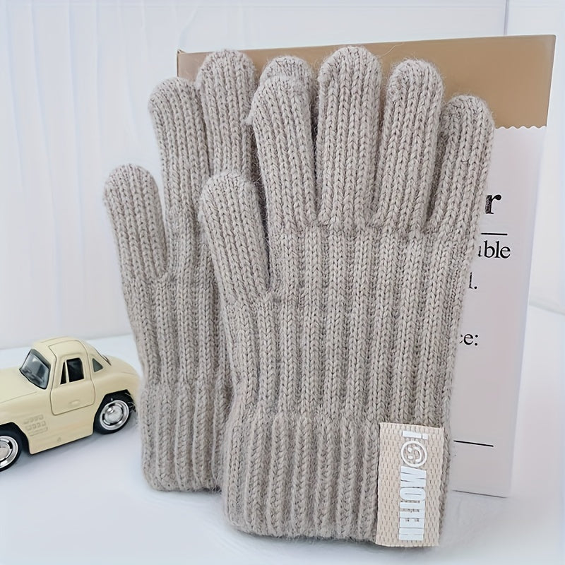 Kids Winter Sports Gloves Elastic Warm Keeping Knitted Coldproof Glove