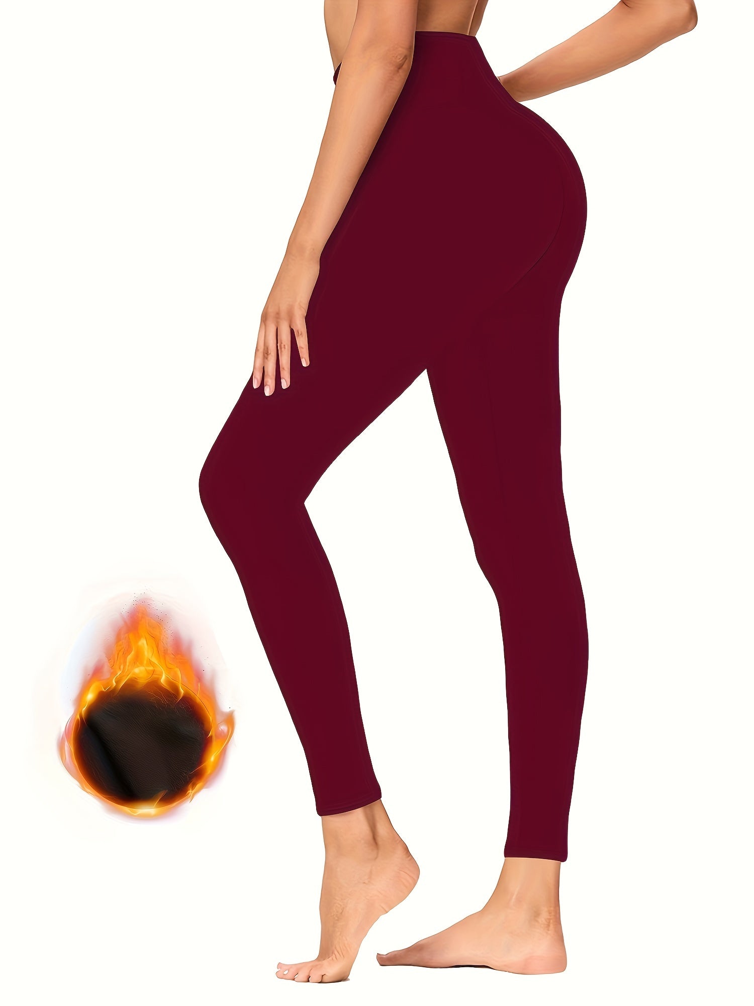 Fleece Lined Yoga Pants High Elastic Running Leggings Women