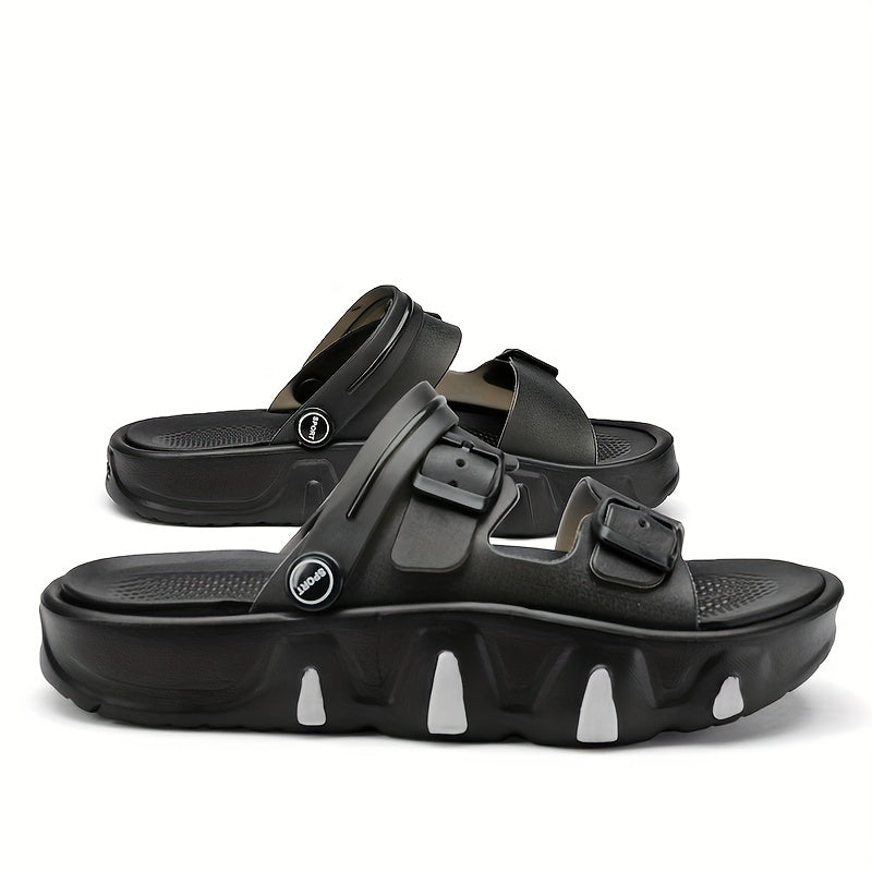 Men's Vintage Jelly Strap Slip On Buckle Sandals
