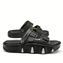 Men's Vintage Jelly Strap Slip On Buckle Sandals