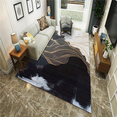 Wavy Stripes Abstract Rug Non Slip Indoor Carpet