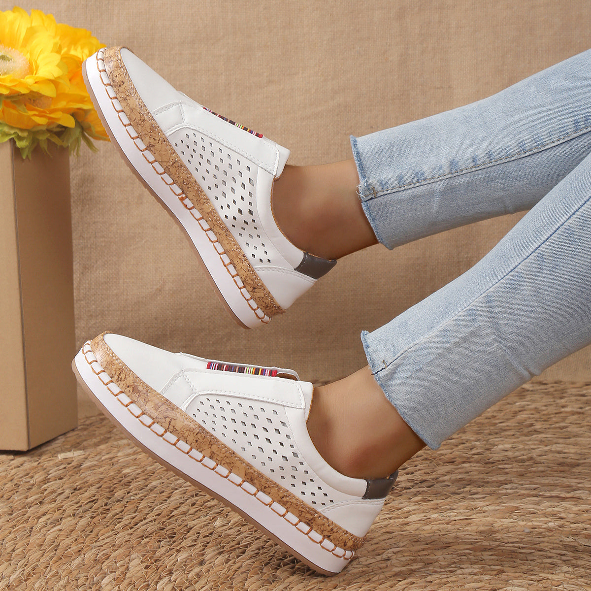 Women's Classic Slip On Loafers Faux Leather Low Top Shoes