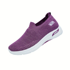 Women's Knitted Sock Sneakers Breathable Slip On Loafer Shoes
